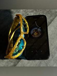 Trang phục thời trang và phụ kiện thời trang để dẫn đầu các lễ hội âm nhạc hợp thời trang, Halloween, đồ trang trí ngày lễ Giáng sinh, thiết kế thủ công theo phong cách tiên phong tối và mát mẻ, thích hợp cho tiệc tùng, lễ tạ ơn, quà tặng năm mới - Vàng - Xem 3