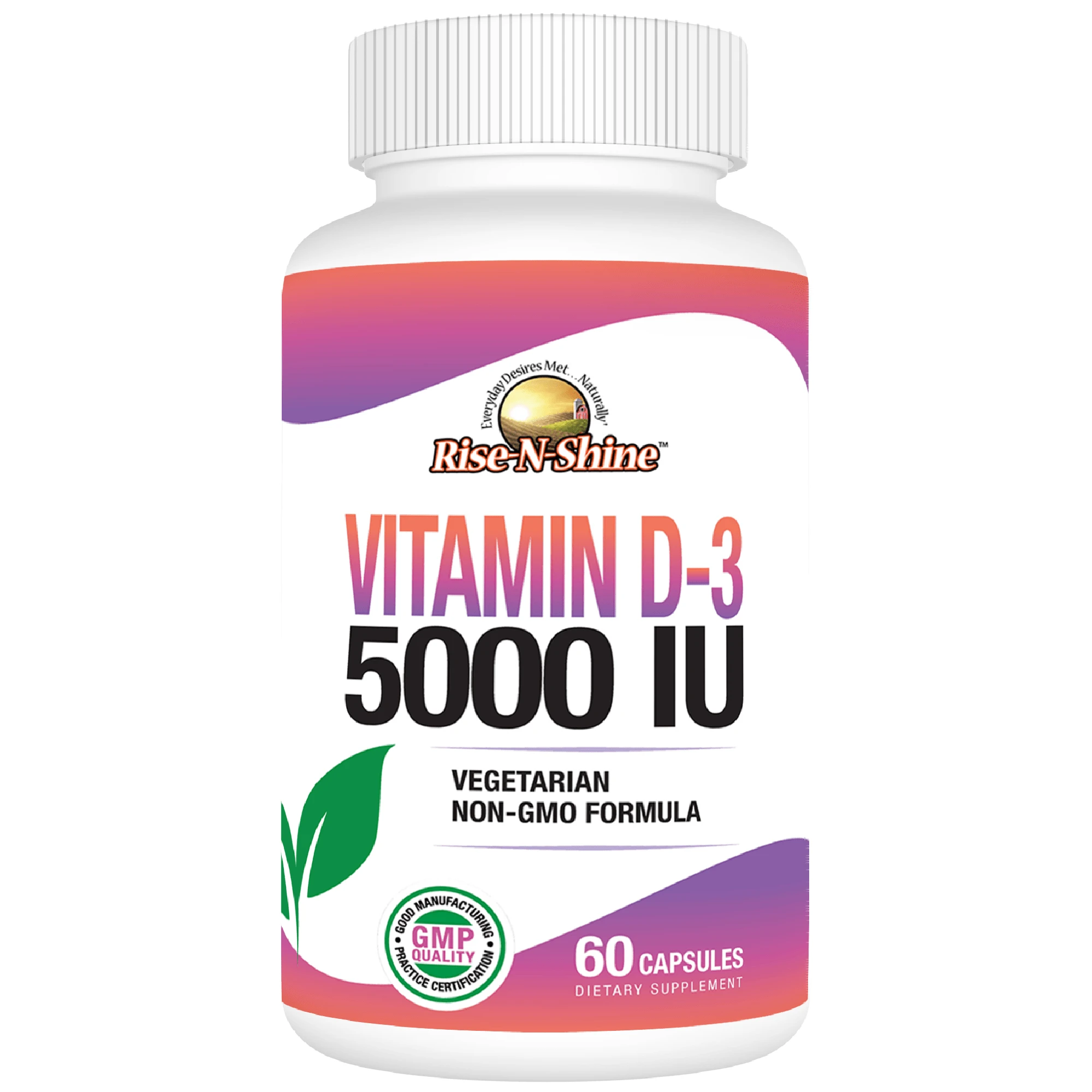 RiseNShine Vitamin D3 5000 High Potency D3 Supplement For Immune