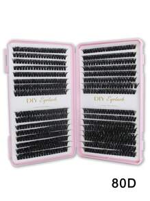 Bộ 640 sợi mi giả xoăn tự nhiên, độ cong D, 10D/40D/80D, làm từ lông chồn, dùng tại nhà (10mm 12mm 14mm 16mm) - D - Xem 8