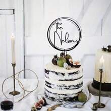 1 Pc Personalized Wedding Cake Topper With Date And Heart Gamer Set Happy Birthday Sign, Custom Couples Script Cake Topper For Weddings For Parties Unique Baking Accessory, Gift For Family And Friends Halloween And Christmas