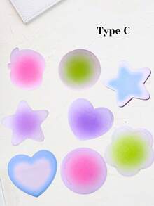 240 张渐变色便签，苹果花心形便签，学生便笺创意粘性笔记本学生文具，办公用品，颜色随机 - 彩色 - 查看 7