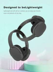 Tai nghe không dây chống ồn đeo đầu, âm trầm mạnh, thời lượng pin dài, tai nghe chơi game, tai nghe nhạc - Xám - Xem 2