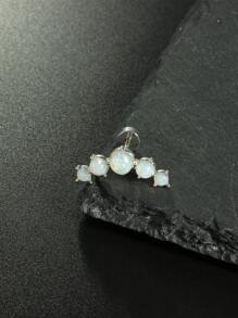 1-6pcs 16G Cartilage Earring Set Stainless Steel Flower Opal CZ Stud Earrings Flat Back Cartilage Conch Helix Piercing Jewelry For Women Valentines,Mom,Mother,Mother's Day,Gift