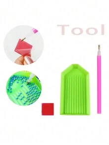 Bộ dụng cụ làm tranh kim cương 5D DIY - "Không nơi nào bằng nhà" Giày cao gót màu đỏ, Bộ dụng cụ vẽ tranh đầy đủ cho người mới bắt đầu, Đồ thủ công không khung - Nhiều màu - Xem 6