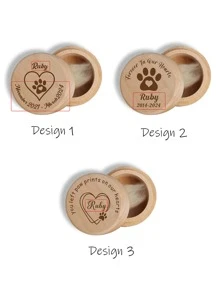 Anpassade presenter för husdjursminnesmärken, kattminnesmärke, minneslåda för husdjurshår i trä, minnessak för personlig husdjurspäls, minnesmärke för hundhår, minneslåda för husdjur - Multifärgad - Visa 5