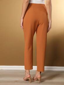 TAILORING Pants Zr High Waist Fashion - màu nâu - Xem 6