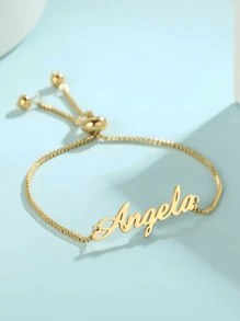 1pc Multi-Color Custom Personalized Name Bracelet, Suitable For Ladies And Girls, Adjustable Personalized Stainless Steel Fashion Jewelry, The Perfect Birthday Gift For Mom's Girlfriend Gold,Rose Gold Stylish,Fall Fashion,Vintage,Unisex,Simple,Casual,Hipster,Goth,Punk Custom,Personalized,Unique Ideal Gifts For Her Her,Boyfriend,Girlfriend,Dad,Mom,Family,Friends,Pets,Son,Daughter,Grandparents For Anniversaries,For Valentine's Day,For Mother's Day,For Birthdays,For Graduation,For Father's Day,For Weddings,For Daily Wear,For Party,For Prom