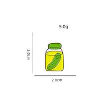 1 cái Trâm cài áo kim loại hình dưa chua hoạt hình dễ thương, Quà tặng, Trang trí quần áo/túi xách - màu xanh lá - Xem 5