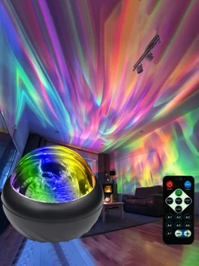 1 máy chiếu YETHKE Aurora - Đèn LED 2 trong 1 Northern Lights & Ocean Wave, Đèn chiếu sao USB LED với 14 hiệu ứng ánh sáng - Điều khiển từ xa, Đèn ngủ dùng nguồn USB cho phòng ngủ, phòng trò chơi, rạp hát tại nhà, trần nhà và tiệc tùng - Đổi màu, có thể điều chỉnh độ sáng và tiết kiệm năng lượng - Nhiều màu - Xem 10