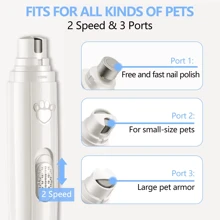 Afilador de uñas para mascotas con forma de pata, cortaúñas eléctrico ajustable a 2 velocidades para un recorte de uñas seguro y suave para perros y gatos, herramienta perfecta para el recorte de uñas de mascotas, el mejor afilador de uñas para mascotas como regalo de Navidad