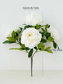 1pc High Quality 5-Headed Peony Artificial Flower, Fake Flowers Decor For Living Room, Tabletop Decoration, Valentine Day, Gift Gifts Birthday Graduation