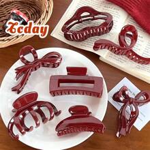 1 Stück/7 Stücke geometrisches Muster, lässig, niedlich, elegant, schick, Straßen-ABS (ABS-Harz) Damen Mode, einfache multifunktionale Schleife Wolke asymmetrische große Haarspange, geeignet für den täglichen Gebrauch: Zuhause, Schule, Strand, Büro, Party, Geburtstag, Weihnachten, Rückkehr zur Schule, modische Haarzubehör für alle Jahreszeiten, Schönheit Klammern, lässige Haarklammern für Herbst und Winter, für Urlaubsoutfits Frau