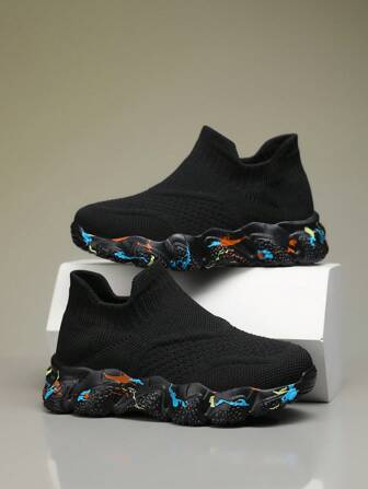 时尚彩色基础儿童运动鞋，休闲舒适的运动鞋