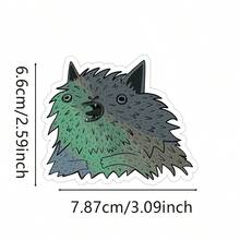 Nghệ thuật dân gian mèo đen kỳ lạ vui nhộn Dark Academia Birthday Cottage, dí dỏm và kỳ lạ, miếng dán vinyl cắt khuôn phù hợp cho máy tính xách tay, điện thoại, bình nước - Nhiều màu - Xem 3