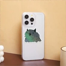 Nghệ thuật dân gian mèo đen kỳ lạ vui nhộn Dark Academia Birthday Cottage, dí dỏm và kỳ lạ, miếng dán vinyl cắt khuôn phù hợp cho máy tính xách tay, điện thoại, bình nước - Nhiều màu - Xem 6