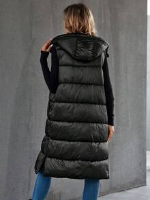 Giubbotto imbottito da donna per autunno/inverno, cappotto Uffer - nero - Visualizzare 2