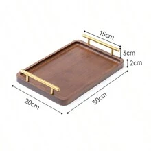 1 Stück Bambus Serviertablett, elegantes Tisch-Aufbewahrungsplattform, Küchenzubehör, Dekor Kaffeeteller für Zuhause - Braun - Übersicht 12