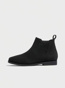 Damskie krótkie buty i botki Chelsea Boots, buty na imprezę świąteczną, krótkie buty bankietowe, płaskie buty
