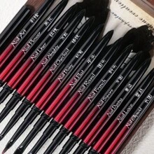 1支装 UV凝胶美甲笔 DIY绘画笔 美甲亚克力绘图笔 用于美甲设计 指甲尖展示绘画工具 - 黑色 - 查看 9