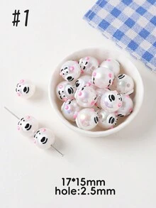 Hạt vẽ tay [Loạt động vật] Hạt Acrylic, tinh tế và đáng yêu với nhiều màu sắc, thích hợp cho lễ hội, quà tặng, trang sức phù hợp và làm đồ dùng hàng ngày - Chuỗi hạt vẽ tay động vật - Xem 8