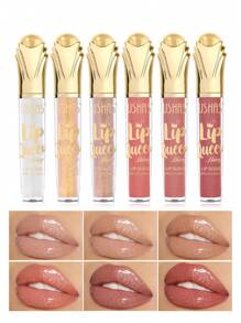 Ushas, 6 Color Glitter Liquid Lipsticks, Diamond Shimmer Metallic Lipstick, Waterproof Long Lasting Makeup Kit Face Eye Glow Shimmer Shinning For All Skin Types Perfect For Celebrations - #03 - View 2