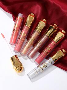 Ushas, 6 Color Glitter Liquid Lipsticks, Diamond Shimmer Metallic Lipstick, Waterproof Long Lasting Makeup Kit Face Eye Glow Shimmer Shinning For All Skin Types Perfect For Celebrations - #03 - View 6