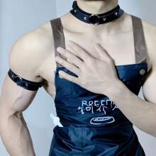 1pc Unisex Leather Armlet, Shirt Sleeve Cuff, Choker, Functional Punk Style Necklace Collar Waist Belt, Cosplay Accessory & Photography Prop Halloween - Multicolor - View 3