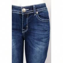 Women's Rhinestone Bootcut Jeans - 捕夢網 黑暗 - 查看 4