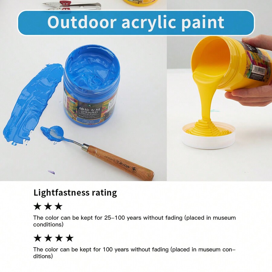 ( 500 Ml,16.9 Fl Oz )Acrylic Paints Are WaterBased, Have A Creamy