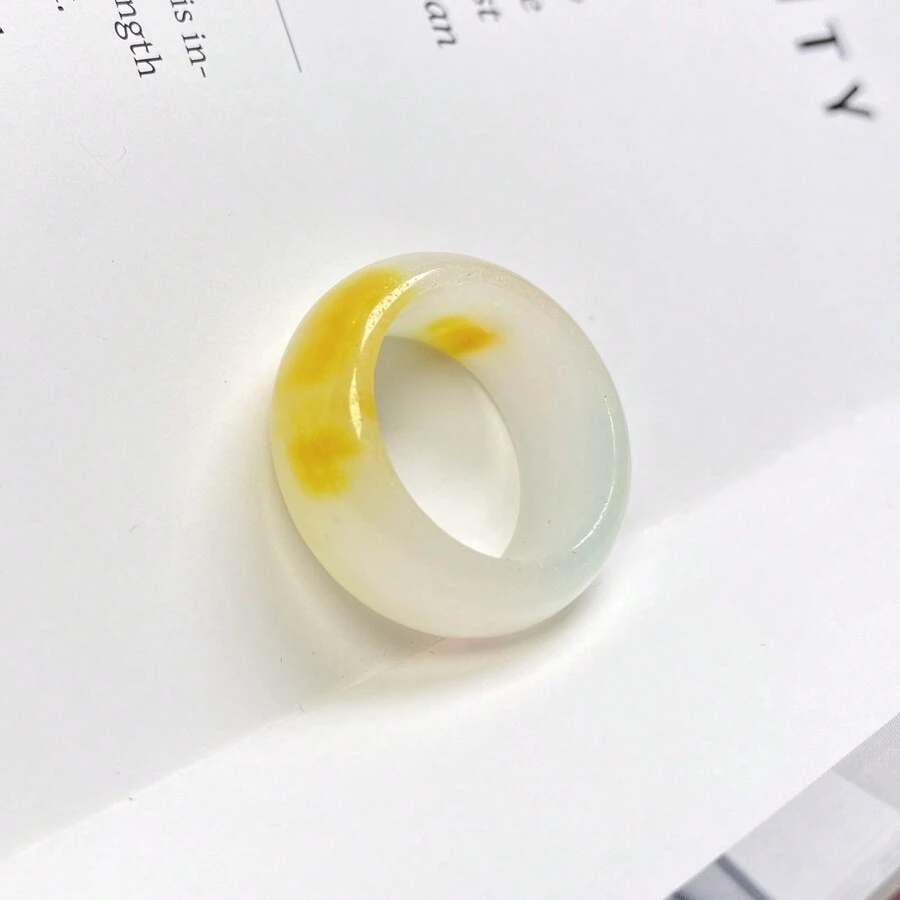 1 Anillo de jade natural de Bashan, anillo de estilo elegante con piedra preciosa para mujer. Se puede seleccionar una variedad de colores, talla uniforme, anillo de compromiso, joyería de esmeralda, regalo personalizado para mamá, regalo para ella, anillo hecho a mano.
