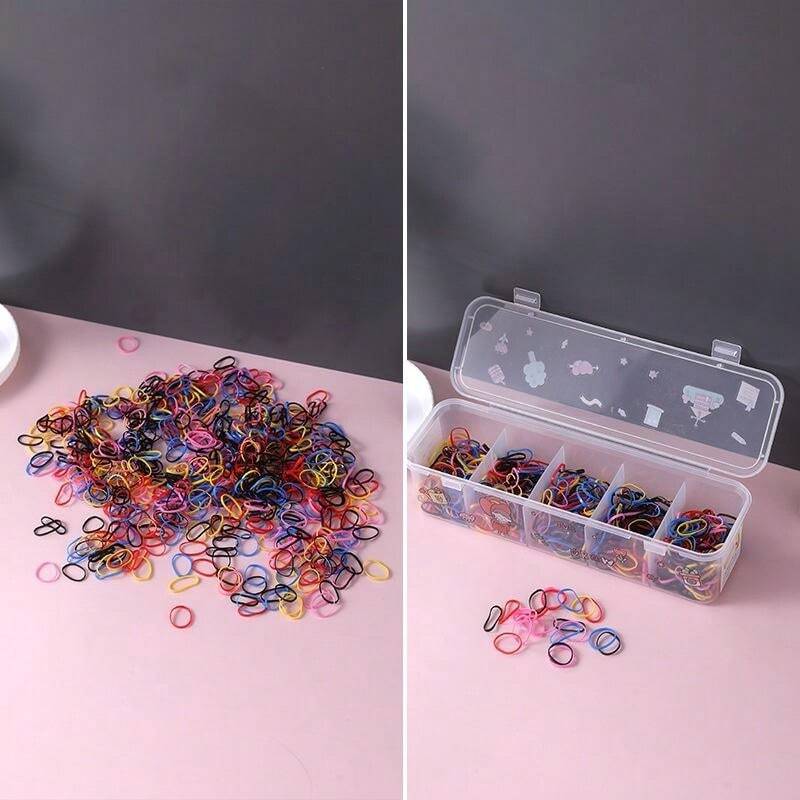 Plastic Hair Clip & Elastic Band Storage Box, Transparent Organizer Box