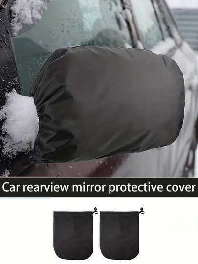 Protetor de espelho retrovisor de carro 2 peças - Protetor de espelho retrovisor à prova d'água e de neve para todas as condições climáticas - Protetor solar anticongelante e acessório externo à prova de poeira - Design fácil de instalar, adequado para a maioria dos carros/SUVs/caminhões - Material durável, pode ser usado em climas com neve, chuva, areia e poeira, protetor de espelho retrovisor de carro multiuso