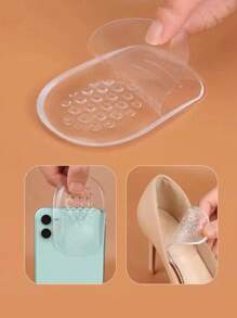 2pcs Heel Cushion Pads, PU Silicone Heel Cup Protector, Anti-Heel Pain, Shock Absorber Insoles For Athletic Shoes