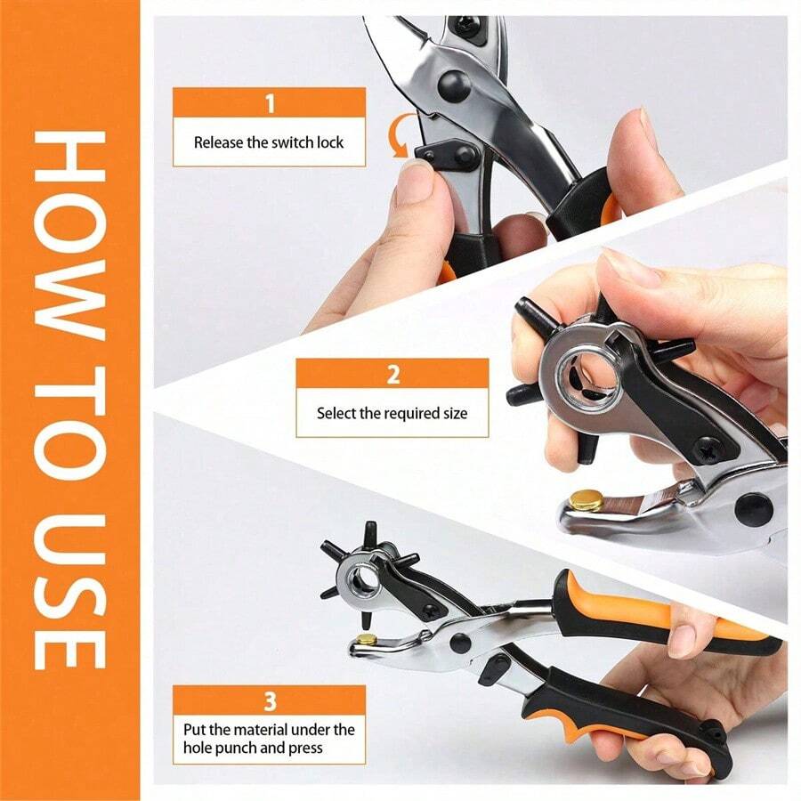 Leather Punch Tool,Belt Punch Tool,Leather Hole Punch,Belt Hole Puncher