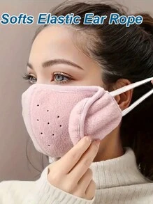 2w1 Zimowa ciepła maska na twarz Nauszniki Męskie Unisex Zimnoodporna Osłona twarzy Na zewnątrz Jazda na rowerze Piesze wycieczki Narciarstwo Ocieplacz uszu Maska