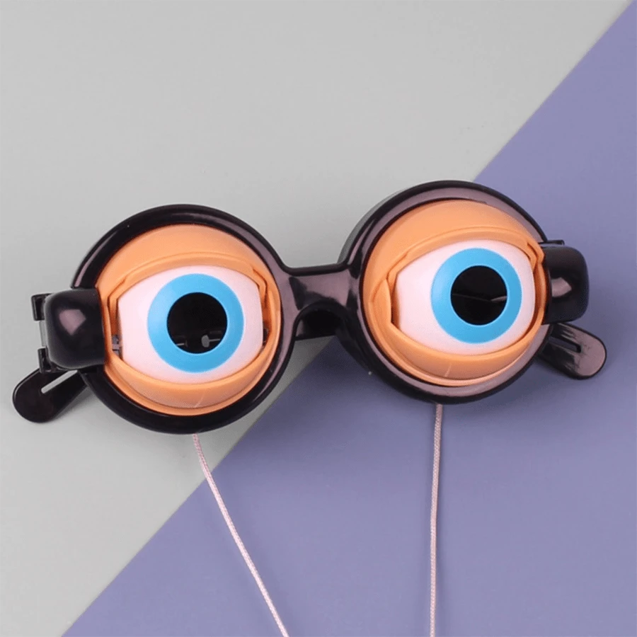 Crazy Eye Glasses Novelty Toy For Adult Party Supplies, Funny Gag Gift For Christmas Birthday, Plastic Eyeglasses Surprise Toy For Easter