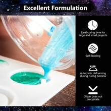 环氧树脂 32OZ - 透明环氧树脂套件 - 不发黄无气泡艺术树脂铸造树脂适用于艺术工艺品、珠宝制作、木材和树脂模具（16OZ X 2）