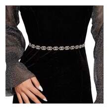 Elegant Women's Belt With Chain Sophisticated Accessory For All Occasions - Bạc - Xem 1