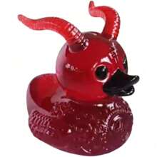 Red Rubber Satan Duck Atanic Decor Statue Halloween Ducks Collectible Figurines Gothic Style Duck - 1 - View 5