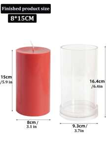 Classic European Cylinder Candle Mold Flat Top Column Pillar Mold DIY Cylindrical Plastic Acrylic Mould Scented Candle Making For Wedding Xmas Home Decoration Craft Gift - Multicolor - View 14