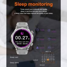 SACOSDING Đồng hồ thông minh cho nam nữ màn hình lớn 1,5 inch có chức năng gọi Bluetooth, theo dõi nhịp tim, huyết áp, thể thao ngoài trời, theo dõi sức khỏe, sạc không dây, quà tặng Giáng sinh - nhiều màu sắc - Xem 7