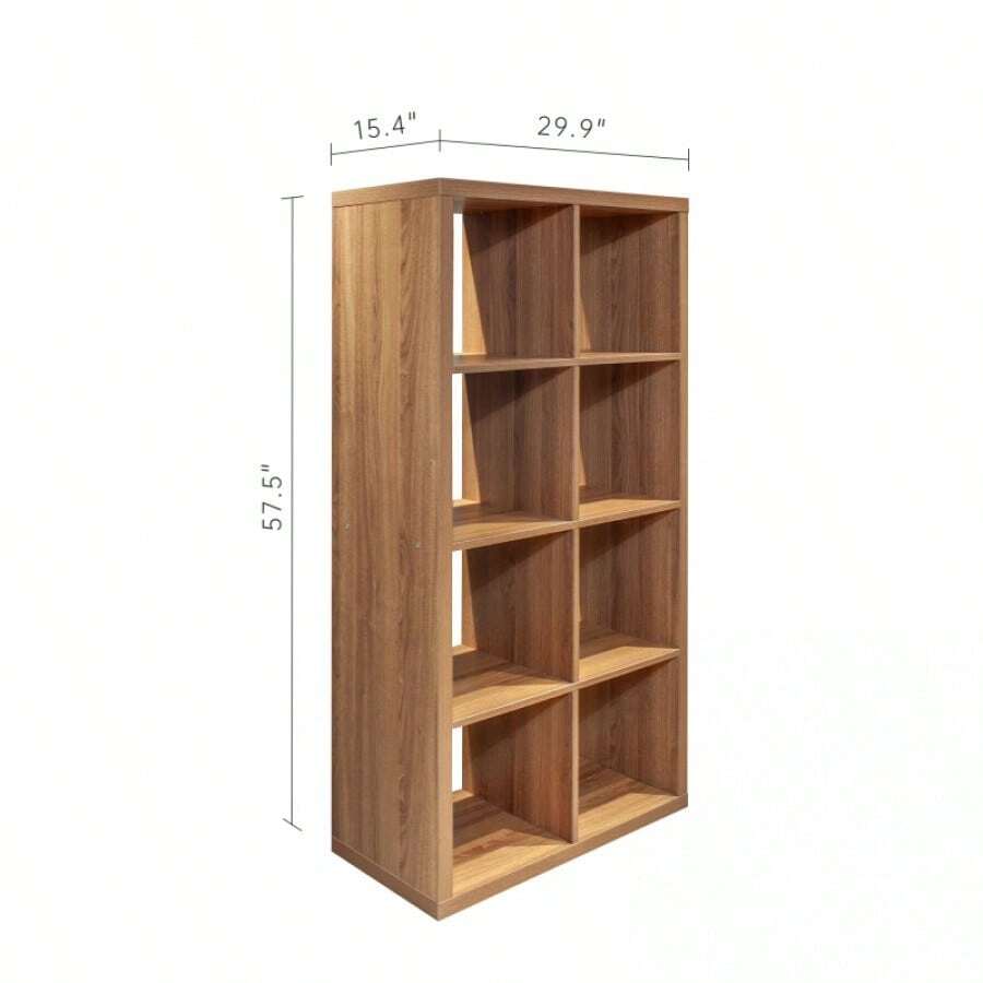 8Cube Organizer Storage With Opened Back Shelves,2 X 4 Cube Bookcase