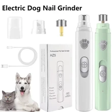 Afilador de uñas para mascotas con forma de pata, cortaúñas eléctrico ajustable a 2 velocidades para un recorte de uñas seguro y suave para perros y gatos, herramienta perfecta para el recorte de uñas de mascotas, el mejor afilador de uñas para mascotas como regalo de Navidad