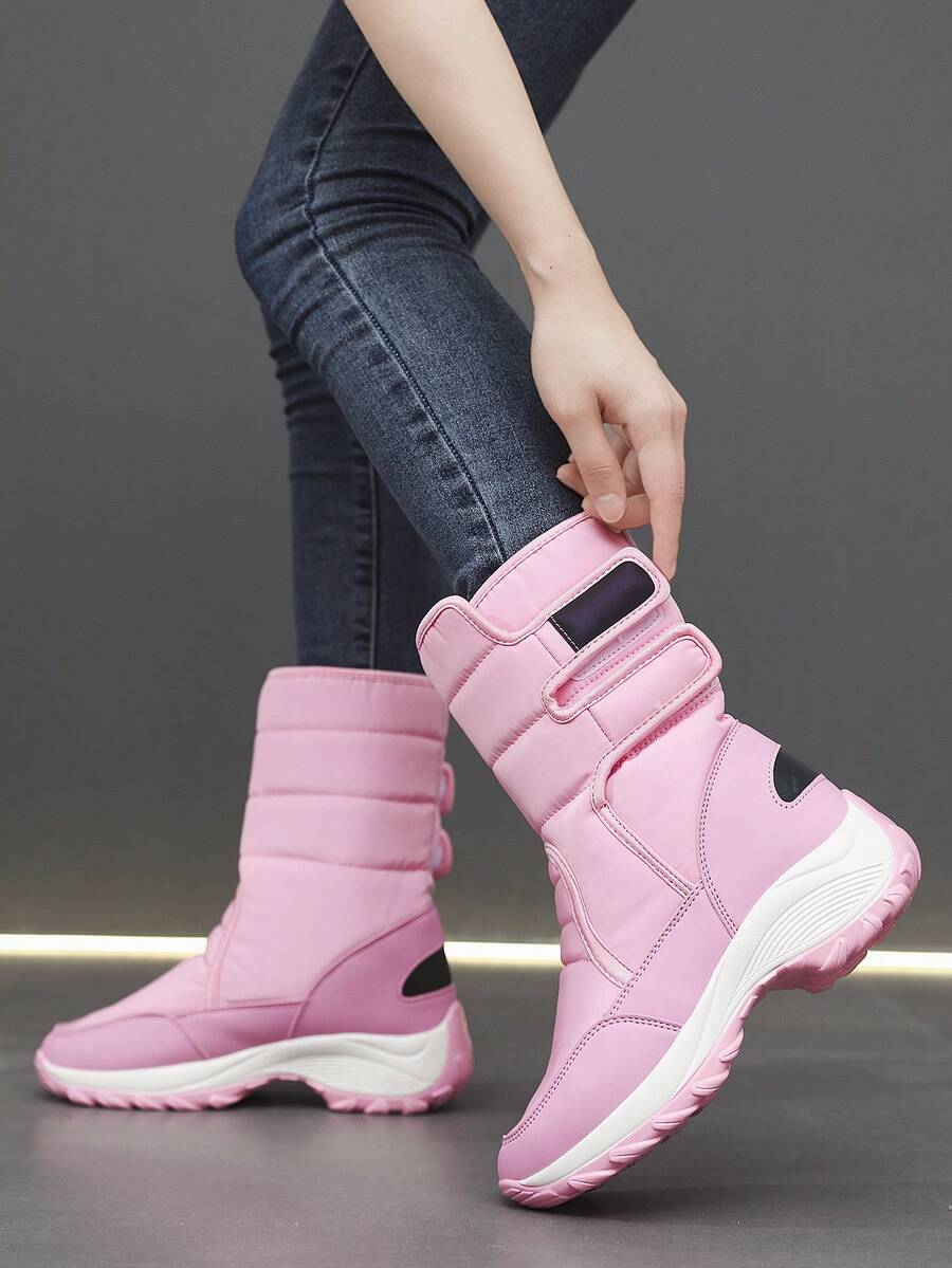 New Women Outdoor Casual AntiSlip Warm Snow Boots, Hook And Loop