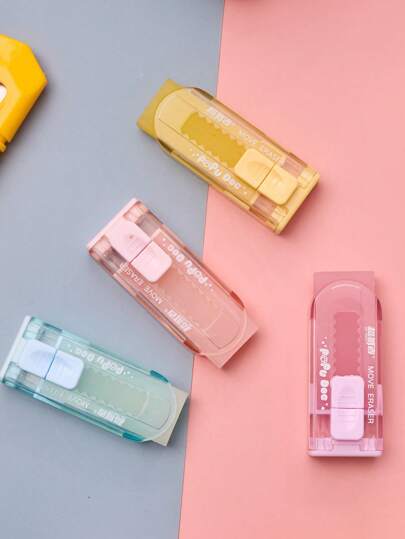 推拉式可爱橡皮擦女孩铅笔橡皮学生橡皮卡通笔形橡皮儿童学习用品奖品办公橡皮