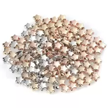 100pcs CCB Plastic Star Beads, Silver Color, Loose Spacer Beads For Jewelry Making, Accessories DIY