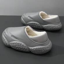 Zapatillas de casa impermeables con puntera cerrada y sin cordones para hombre, para invierno 2023-2024. Calzado de invierno para pareja adecuado para la nieve del noreste