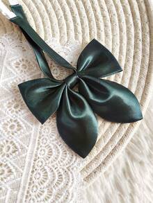 1 件纯色兔耳蝴蝶结领花海军蓝校服领结 - 彩色 - 查看 19