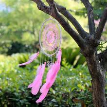 1 chiếc INS Style Feathered Dream Catcher treo tường trang trí nhà cửa - Nhiều màu - Xem 6