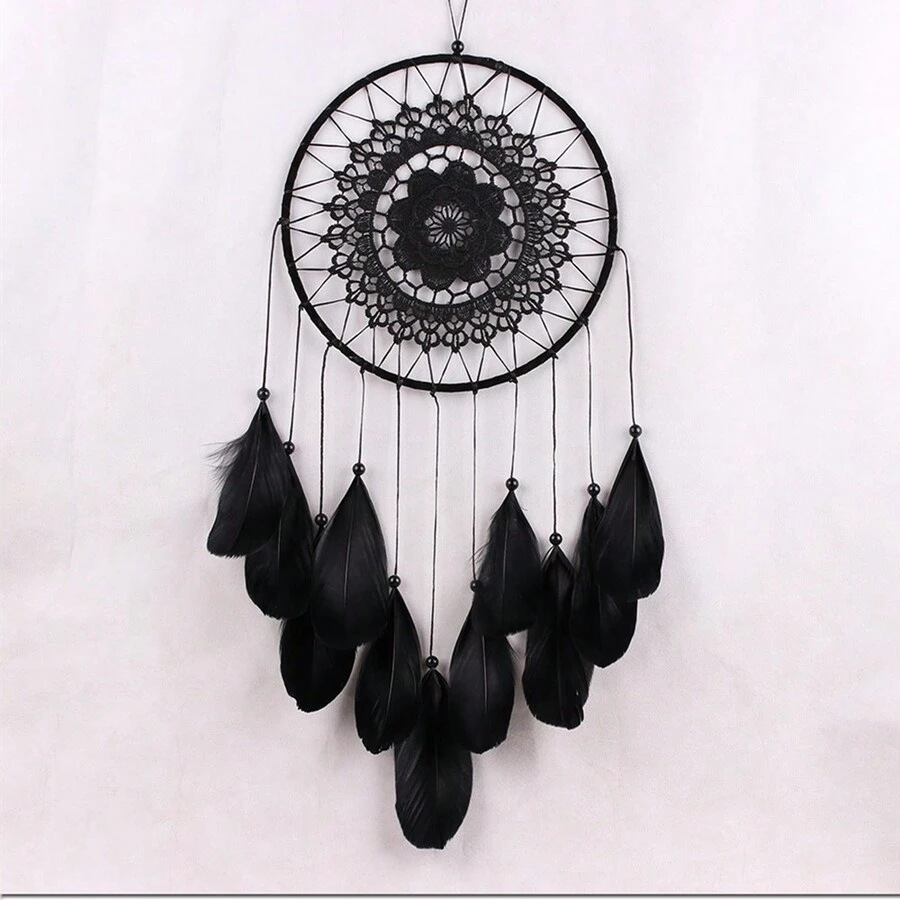 1 chiếc INS Style Feathered Dream Catcher treo tường trang trí nhà cửa - Nhiều màu - Xem 1